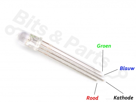 LED 5mm RGB helder common cathode